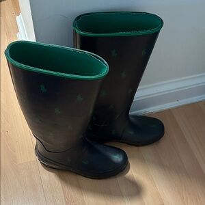 Ralph Lauren Blue and Green Rain Boots
